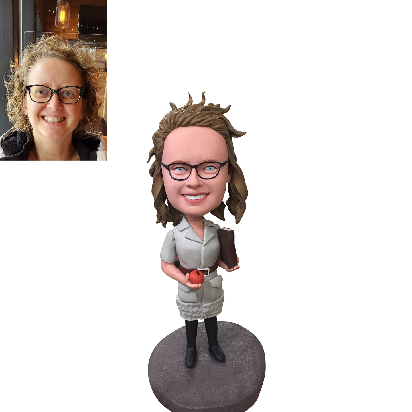 Personalized customized casual bobblehead doll,Personalized Custom Bobblehead - Fun Birthday Gift for Girlfriend or Wife, Unique Female Bobble head Statue,handmade clay figurines