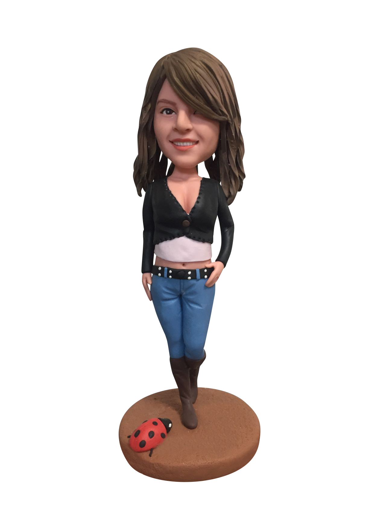 Personalized customized casual bobblehead doll,Personalized Custom Bobblehead - Fun Birthday Gift for Girlfriend or Wife, Unique Female Bobble head Statue,handmade clay figurines