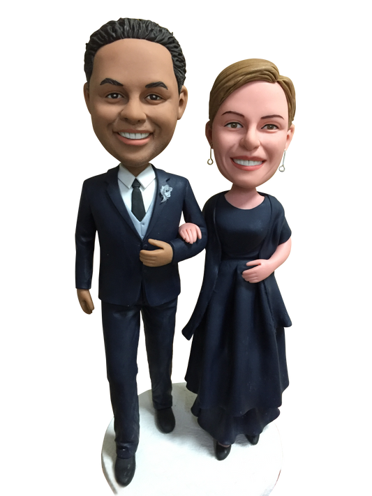 Customized couple's banquet photo bobbleheads