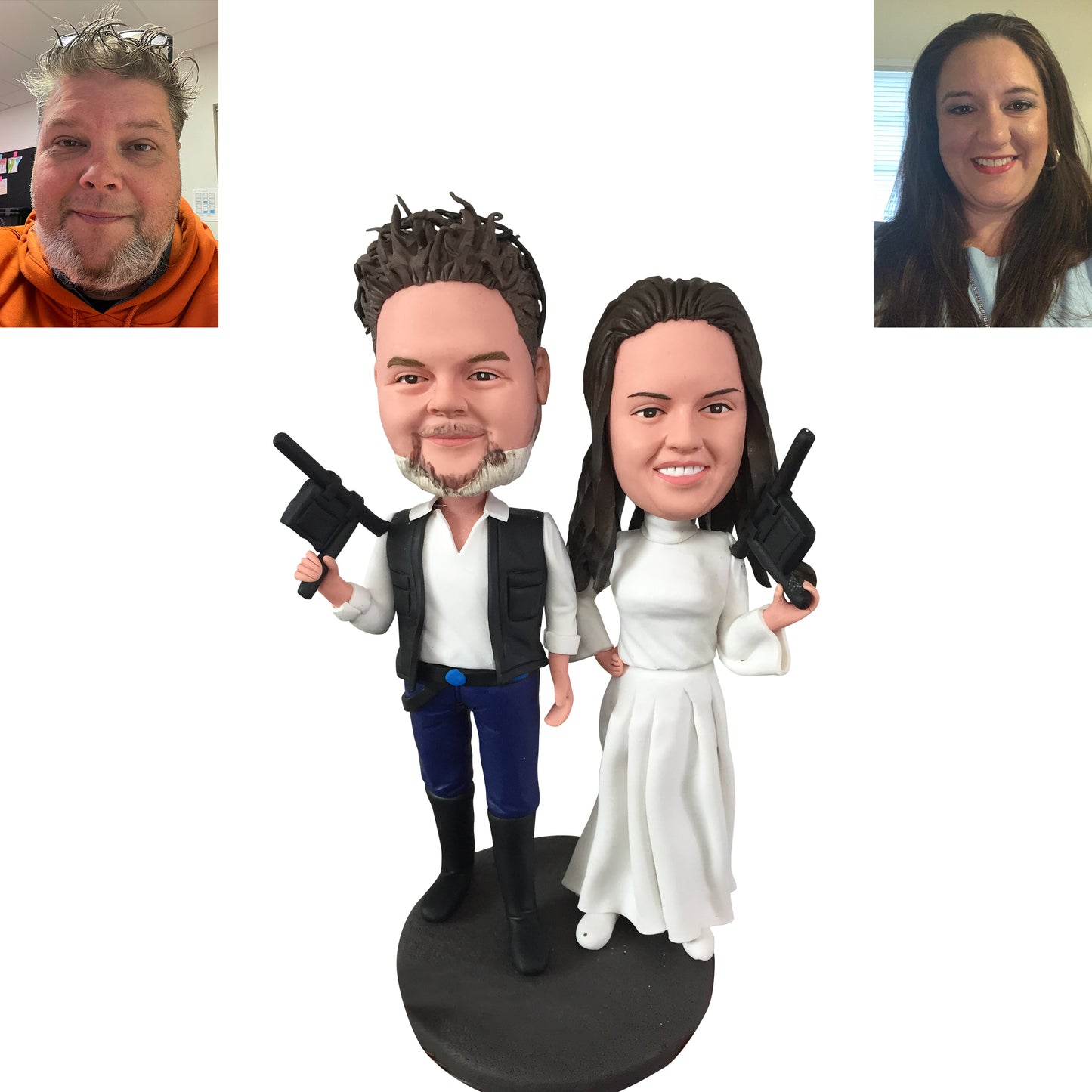 Customized love memorial couple bobblehead dolls