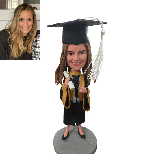 Customized Bachelor Doctoral Graduation hat  bobblehead