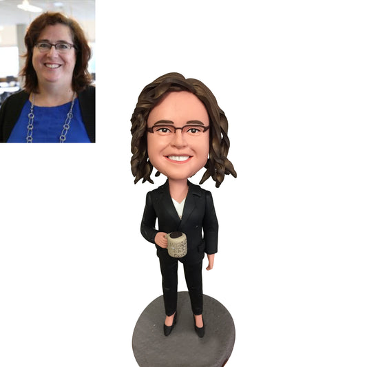 Personalized customized business white-collar bobblehead doll