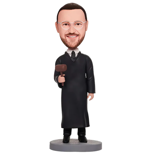 Personalized Customized Handheld Hammer Judge Bobble Head Doll,Fully Custom Doctor Bobblehead Figurine Personalized Gifts Valentine's Day Gift Business Gift Father Gift Boyfriend Gift Based on Your Photos,custom made bobble head dolls