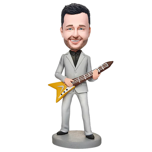 Personalized custom guitar singer bobble head doll