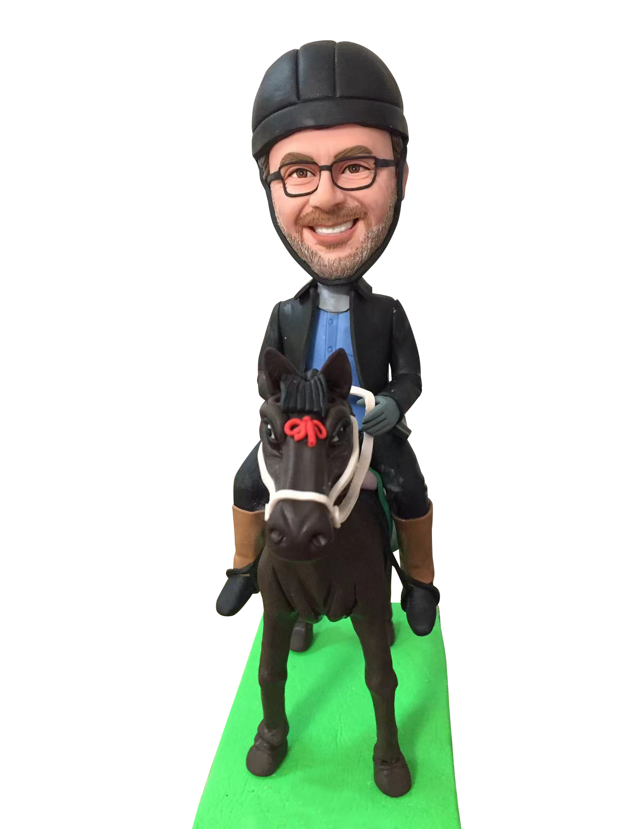 Personalized customized horse riding shaking head doll,gifts for family members, bobble head doll birthday gift, anniversary Christmas gift,custom figurine,custom action figures,figure custom