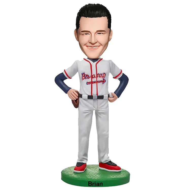 Personalized custom baseball pitcher bobble head doll