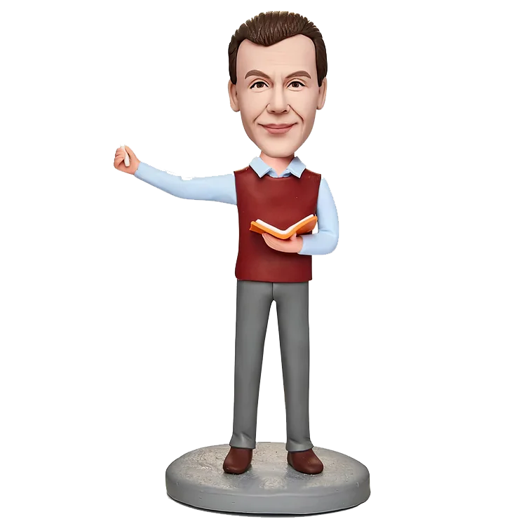 Personalized customized male professor lectures bobble head doll,custom made bobble head dolls,Personalized Action Figure Of Yourself,handmade clay figurines,custom bobble head figurines,figure custom