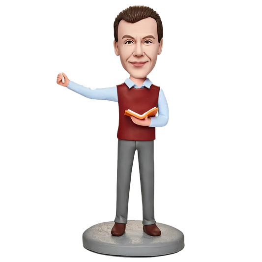 Personalized Customized Handheld Book Professor Bobble Head Doll,Personalized Birthday Bobblehead For Dad,teacher's bobblehead doll,Personalized Action Figure Of Yourself,figures personalized,custom figurine