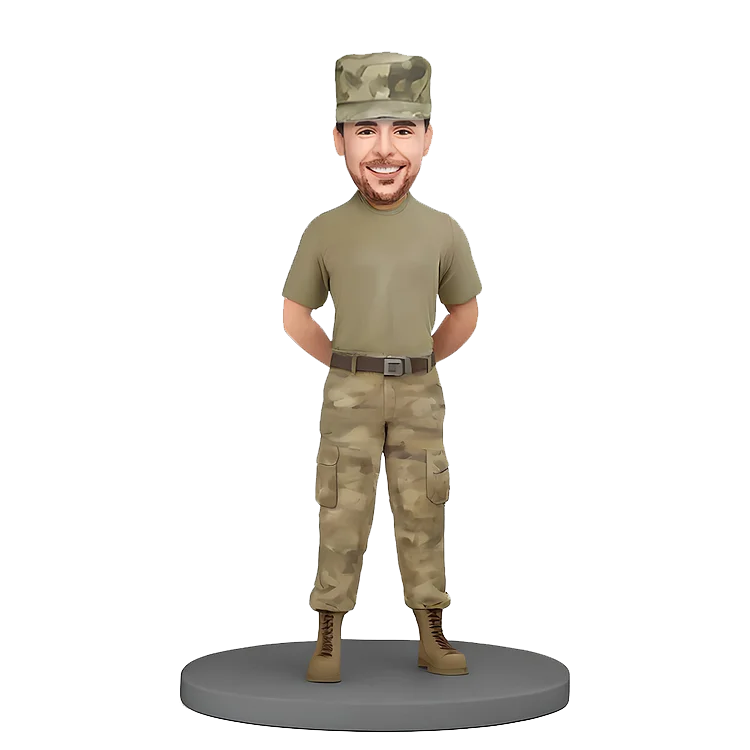 Personalized Customized Handheld Rifle Armed Police Bobble Head Doll,Man Bobble head Custom, Personalized Birthday Bobblehead For Dad, Personalized bobbleheads, custom men's bobbleheads,figure custom