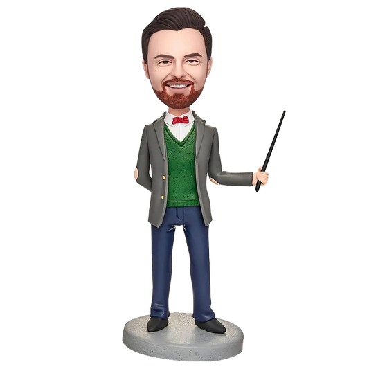 Personalized customized male professor lectures bobble head doll,custom made bobble head dolls,Personalized Action Figure Of Yourself,handmade clay figurines,custom bobble head figurines,figure custom