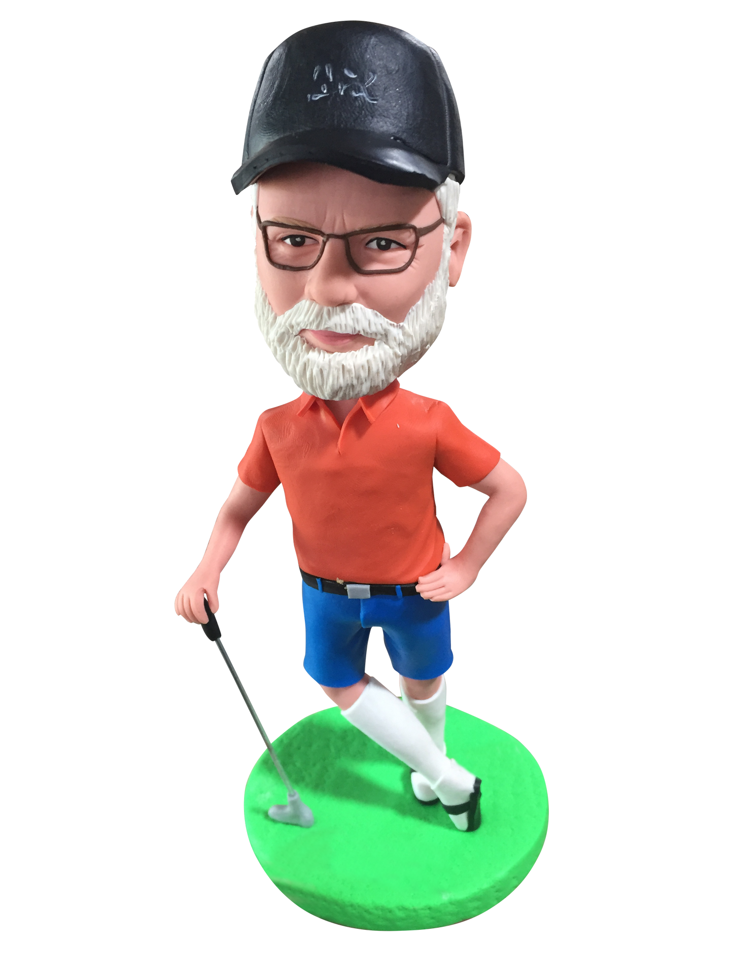 Customization handheld golf club bobblehead doll