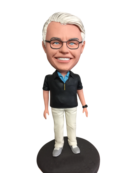 Personalized customized casual clothing, single person bobblehead doll,Business Gift Father Gift Boyfriend Gift Based on Your Photos,custom action figures,handmade clay figurines,custom figure